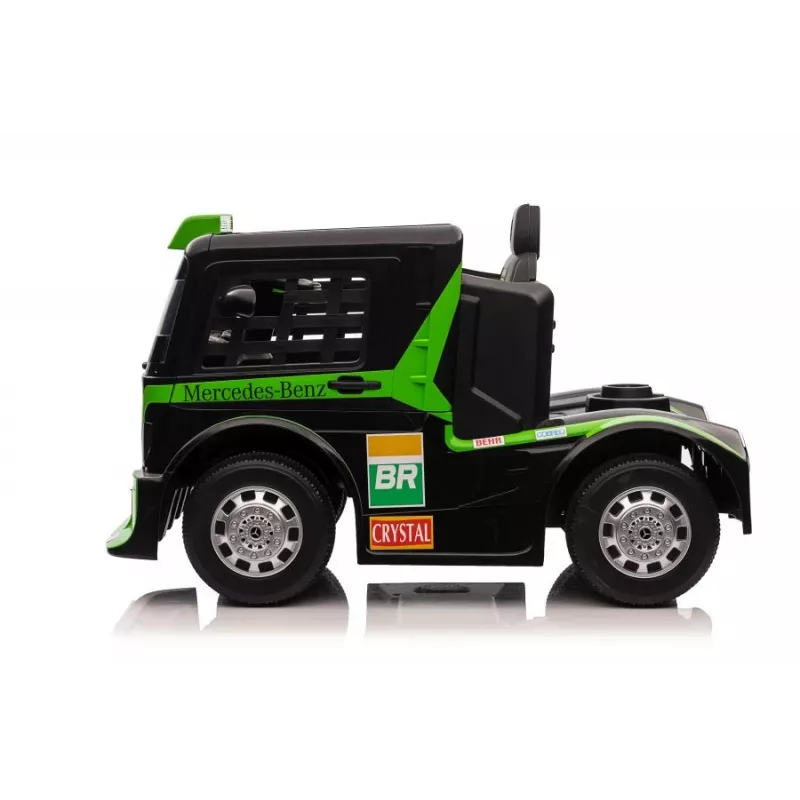 LEAN CARS Mercedes XMX622 Camião a Bateria, Luzes LED, Função Piloto, Verde