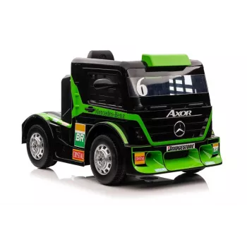 LEAN CARS Mercedes XMX622 Camião a Bateria, Luzes LED, Função Piloto, Verde