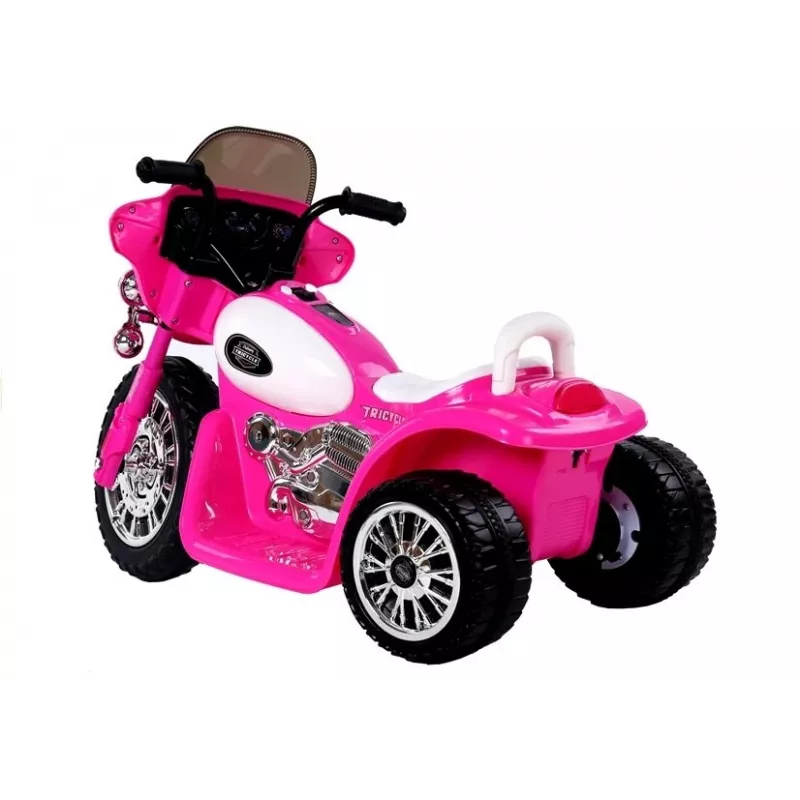 LEAN CARS Mota Elétrica a Bateria Rosa JT568 para Crianças com Luzes LED