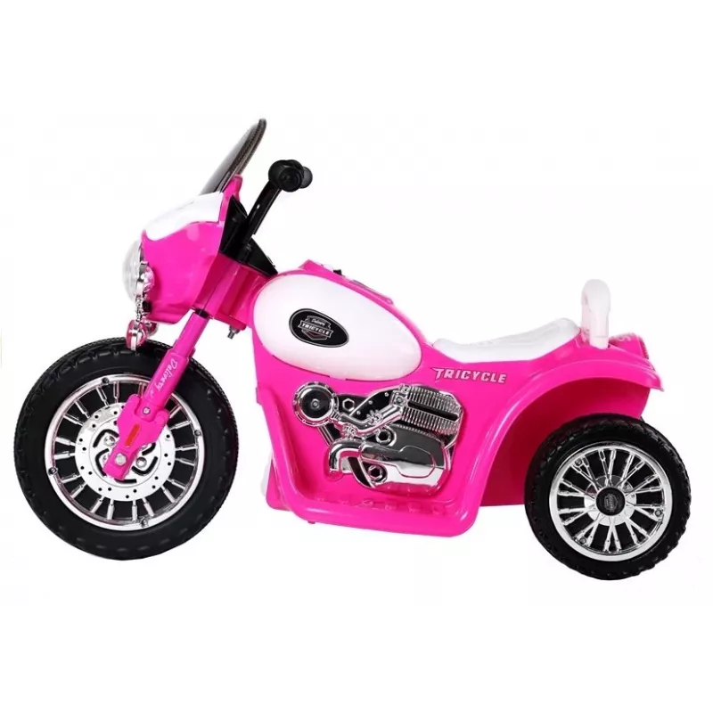 LEAN CARS Mota Elétrica a Bateria Rosa JT568 para Crianças com Luzes LED