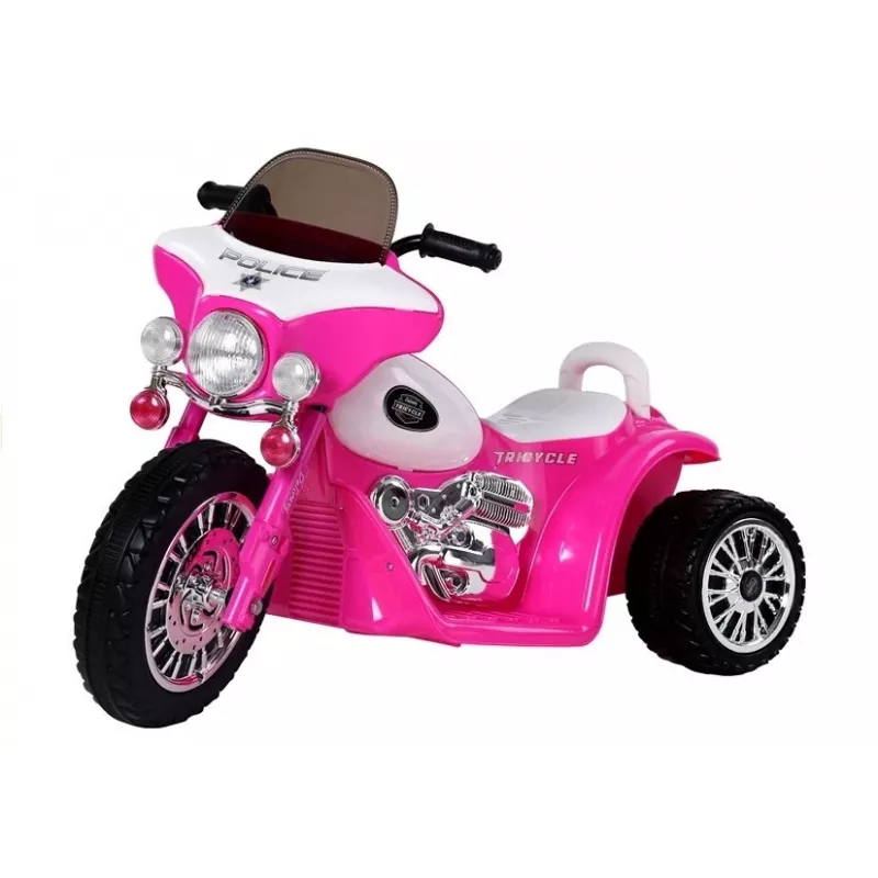 LEAN CARS Mota Elétrica a Bateria Rosa JT568 para Crianças com Luzes LED
