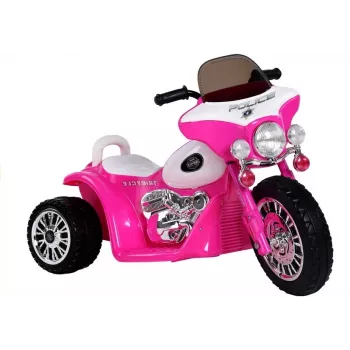 LEAN CARS Mota Elétrica a Bateria Rosa JT568 para Crianças com Luzes LED
