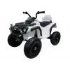 LEAN CARS Quad BDM0906 Veículo Elétrico para Crianças com Pneus de Ar, Luzes LED, MP3, Branco