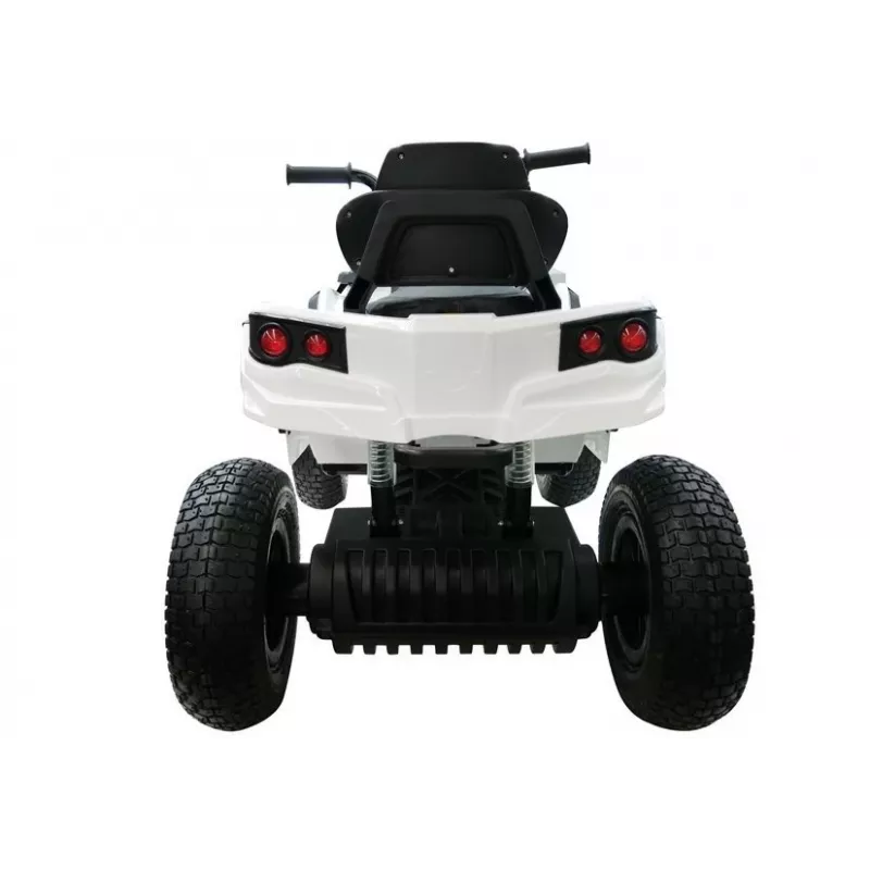 LEAN CARS Quad BDM0906 Veículo Elétrico para Crianças com Pneus de Ar, Luzes LED, MP3, Branco