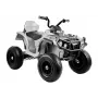 LEAN CARS Quad BDM0906 Veículo Elétrico para Crianças com Pneus de Ar, Luzes LED, MP3, Branco