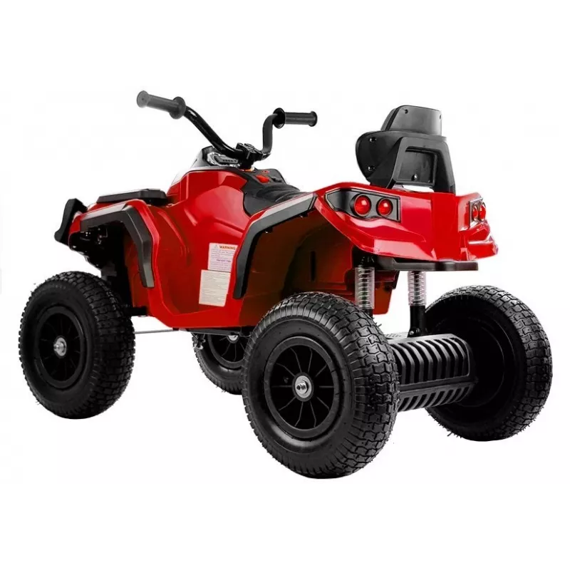 LEAN CARS Quad BDM0906 Veículo Elétrico para Crianças com Pneus de Ar, Luzes LED, MP3 - Vermelho