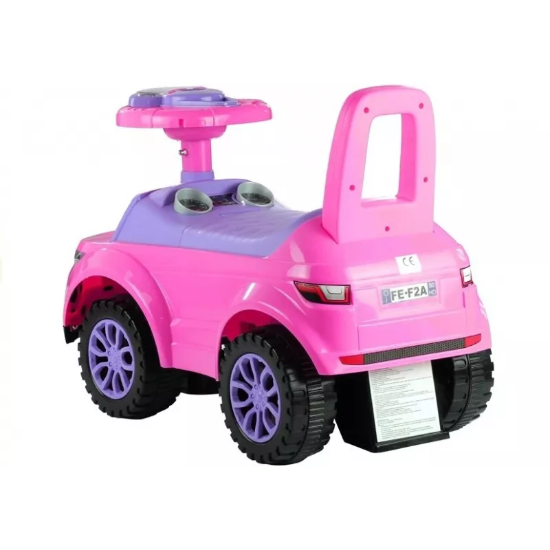 LEAN CARS Veículo de passeio para crianças 613W rosa com som e luz