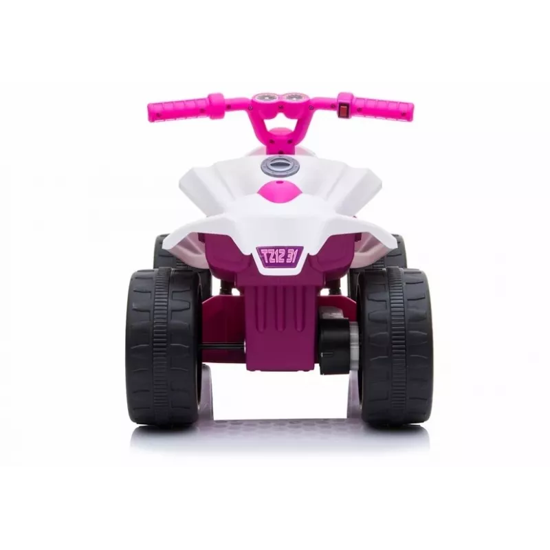 LEAN CARS TR1805 Quad Elétrico para Montar Branco-Rosa