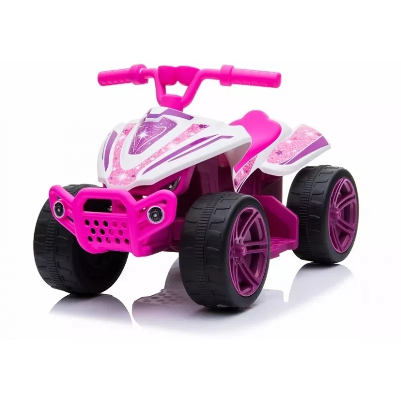 LEAN CARS TR1805 Quad Elétrico para Montar Branco-Rosa