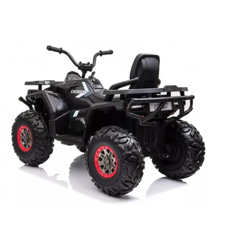 LEAN CARS XMX607 Quad Elétrico para Crianças com Luzes LED e MP3 - Preto