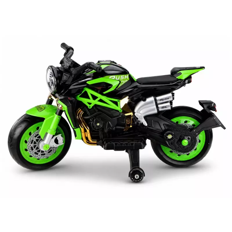 LEAN CARS XW-07 Mota a Bateria com Rodas LED Iluminadas Verde