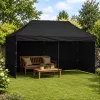 Tenda de jardim LEAN Express para catering pavilhão comercial preta 3x6 m