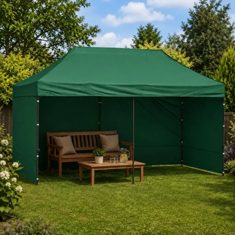 Tenda de jardim LEAN Express para catering pavilhão comercial verde 3x6 m
