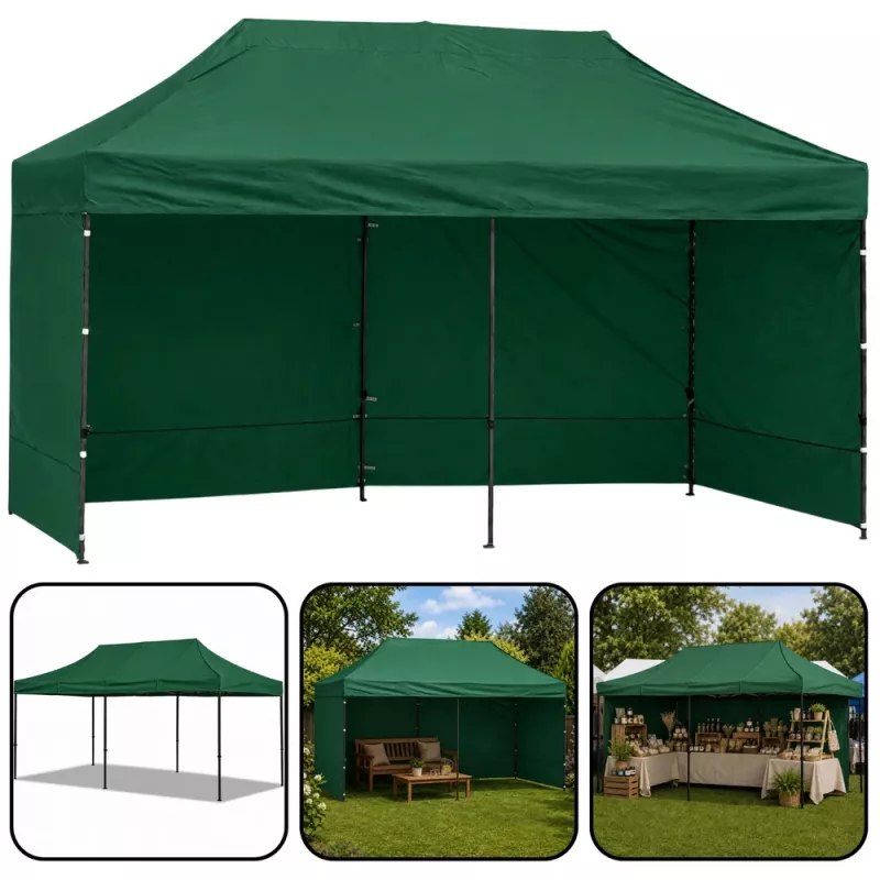 Tenda de jardim LEAN Express para catering pavilhão comercial verde 3x6 m