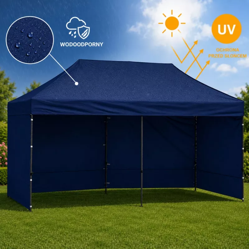 Tenda de jardim LEAN Express para catering pavilhão comercial azul-marinho 3x6 m