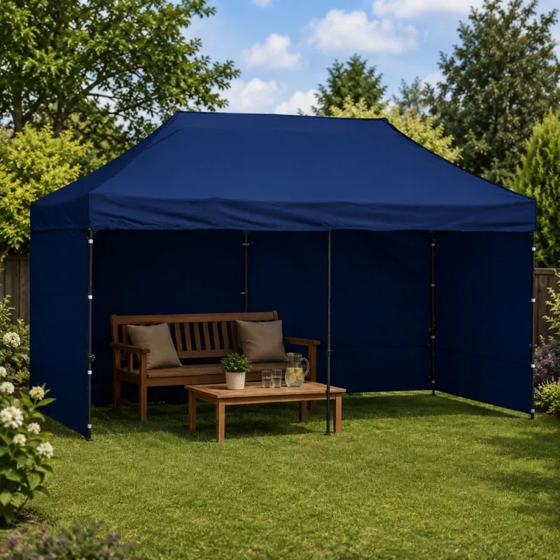 Tenda de jardim LEAN Express para catering pavilhão comercial azul-marinho 3x6 m