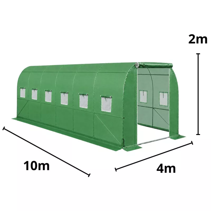 Túnel de plástico para estufa LEAN Garden PRO estrutura 25MM 10x4x2M 40M²