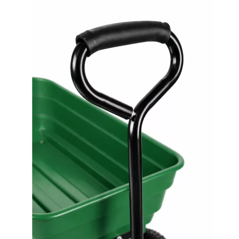 LEAN Carrinho de transporte de jardim com caixa basculante amovível verde 120 kg