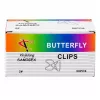Clipes metálicos em forma de borboleta LEAN para documentos de escritório, 32 mm, 50 unidades