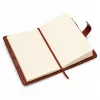 LEAN Caderno Diário Caderno de Senhas Couro Ecológico Castanho com Remo A5