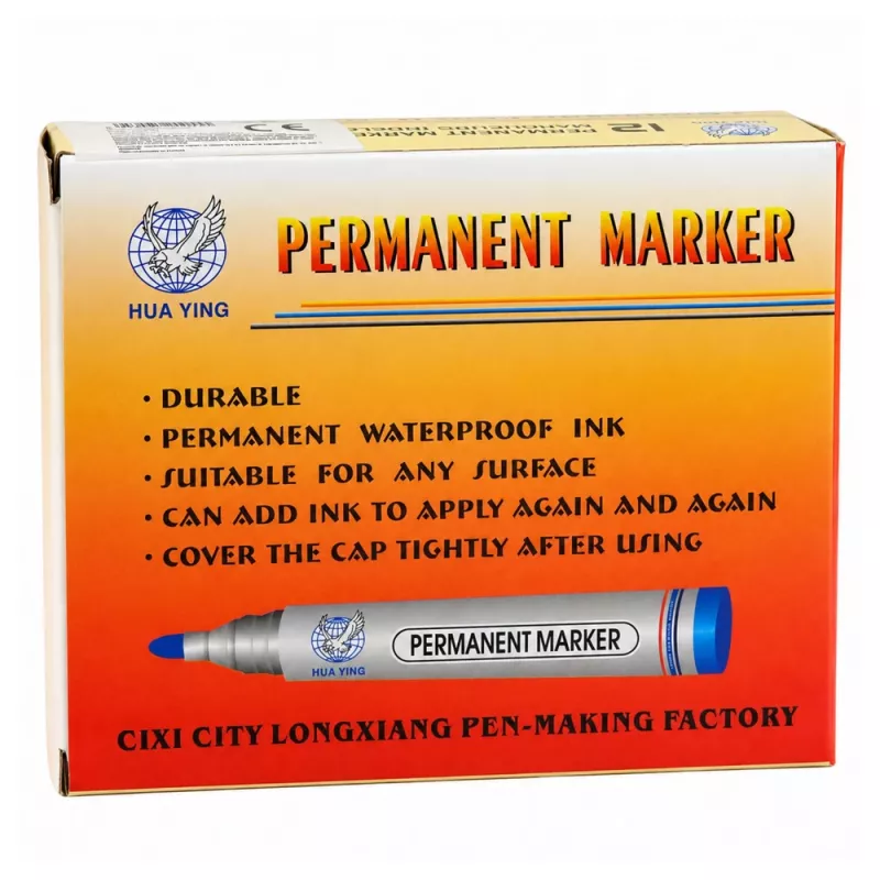 LEAN Marcador permanente resistente à água ponta preta 1 unid.