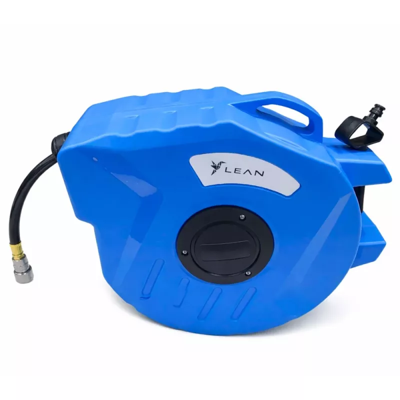 LEAN Enrolador de mangueira pneumático automático 24 Bar 8x12mm 20m