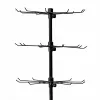LEAN Suporte giratório 5 níveis com rodas preto 40x150cm, rotação 360°, aço com pintura em pó