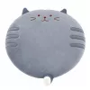 LEAN Almofada Redonda de Peluche para Cadeira Gato Cinzento Assento Macio 40 cm