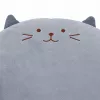 LEAN Almofada Redonda de Peluche para Cadeira Gato Cinzento Assento Macio 40 cm