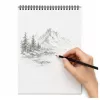 LEAN Bloco de desenho com encadernação em espiral A4 160 g/m² 60 folhas