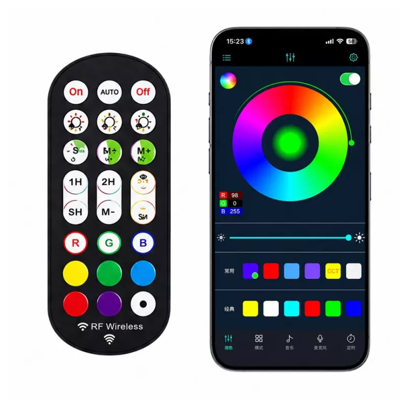 Candeeiros de chão inteligentes LEAN Luzes LED RGB coloridas Controlo remoto App 125cm 2 unid.
