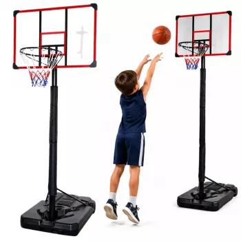 Cesto de basquetebol LEAN SPORT com suporte móvel ajustável 200-305cm
