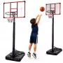 Cesto de basquetebol LEAN SPORT com suporte móvel ajustável 200-305cm