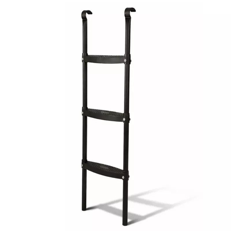 LEAN SPORT BEST escada de trampolim 97 cm – 2 degraus, antiderrapante, aço, universal, preto