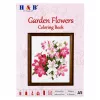 LEAN Estojo com três compartimentos, livro de colorir com flores, afia-lápis, borracha, lápis de cor - 72 peças
