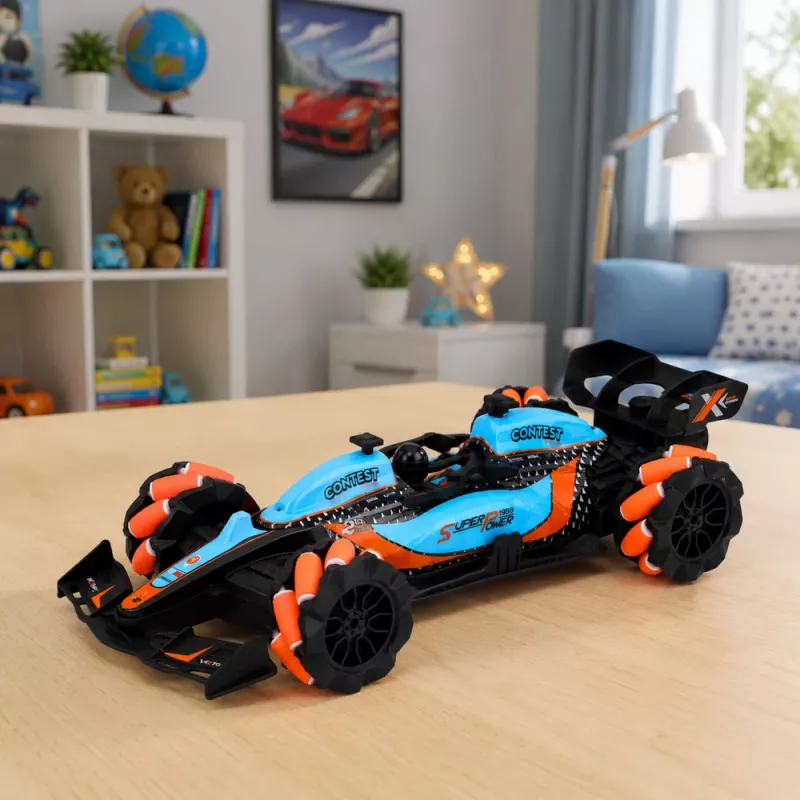 Carro de stunt telecomandado LEAN TOYS 1:14 4WD com rotação 360° e luzes LED