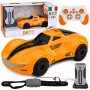 LEAN TOYS Carro RC Drift 1:16 2,4 GHz 4WD com Efeito de Fumo, Luzes LED e Som, Laranja