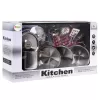 LEAN TOYS Conjunto de 15 peças de louça de cozinha de faz de conta para crianças a partir dos 3 anos | panelas, frigideiras, utensílios, pratos, canecas, tábua de corte e alimentos de brinquedo | plástico ABS multicolor | brinquedo de cozinha de faz de conta