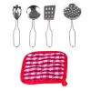 LEAN TOYS Conjunto de 15 peças de louça de cozinha de faz de conta para crianças a partir dos 3 anos | panelas, frigideiras, utensílios, pratos, canecas, tábua de corte e alimentos de brinquedo | plástico ABS multicolor | brinquedo de cozinha de faz de conta