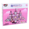 LEAN TOYS 25282 Conjunto de Blocos Magnéticos Vitral com Marcadores Rosa, 126 Peças, Brinquedo Criativo de Arte