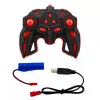LEAN TOYS 29711 carro de acrobacias RC 1:10 4WD com rotação 360°, luzes LED e efeito de fumo (preto/vermelho)