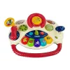 LEAN TOYS Carrinho de Bebé Interativo 3 em 1 com Volante, Som, Melodias e Motivos de Animais