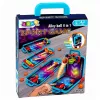 LEAN TOYS Jogo de Arcada Mini 3-em-1 – Mala portátil de basquetebol de mesa, flippers e bowling (multicor)