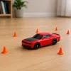 LEAN TOYS 31711 Carro Desportivo RC Drift – 4WD, 2,4 GHz, carroçaria intercambiável, vermelho, 1:43