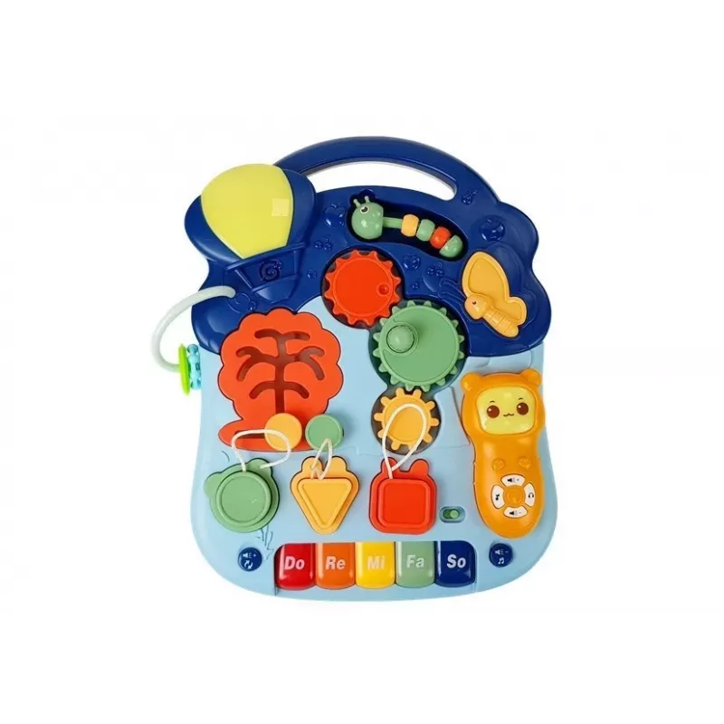 LEAN TOYS 7589 andador interativo com painel de mesa, andador 2 em 1 para bebé com luzes, sons e painel de aprendizagem