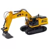 LEAN TOYS Escavadora rastos RC de 9 canais 2,4 GHz com sons e luzes LED, escala 1:14
