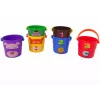LEAN TOYS Conjunto de Baldes Coloridos com Animais - uma Pirâmide