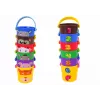 LEAN TOYS Conjunto de Baldes Coloridos com Animais - uma Pirâmide