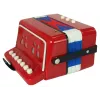 Instrumento de acordeão LEAN TOYS para pequenos músicos – vermelho, 7 teclas de soprano, diatónico, a partir dos 3 anos
