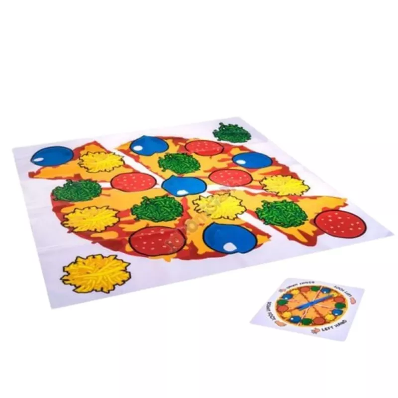 LEAN TOYS Active Family Jogo de perícia Pizza Mat Randomizer
